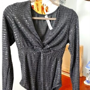 Black Sequin Bodysuit size Medium